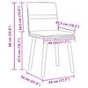 vidaXL Eetkamerstoelen 2 st stof crèmekleurig