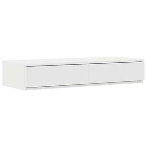 vidaXL Bedlades Wit 100 x 36,5 x 16,5 cm Bewerkt hout