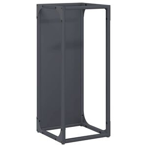 vidaXL Brandhoutrek 25x25x60 cm koudgewalst staal antracietkleurig