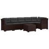 vidaXL 6-Zits Tuin Sofa met Kussens Rattan Look PP Bruin