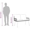vidaXL Tuinbank met kussen Natuur 114 x 64 x 90cm Staal