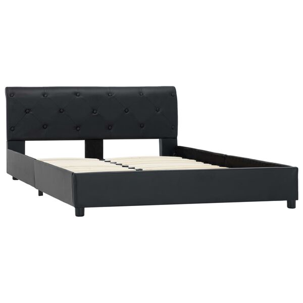 vidaXL Bedframe kunstleer zwart 140x200 cm