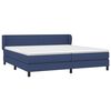 vidaXL Boxspring met matras stof blauw 200x200 cm