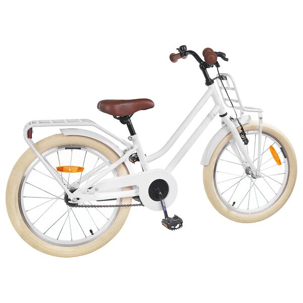 vidaXL Kinderfiets 18 Inch voor 5-7 jaar Wit