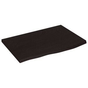vidaXL Tafelblad 60x40x2 cm behandeld massief eikenhout donkerbruin