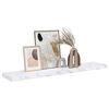 vidaXL Wandplank met opslag Wit Marmer 120 x 23,5 x 4 cm Bewerkt hout