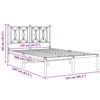 vidaXL Bedframe met hoofdbord metaal zwart 120x200 cm