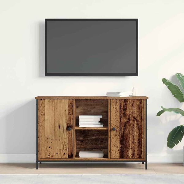 vidaXL Tv-meubelset Oud Hout 101 x 35 x 65 cm Bewerkt hout