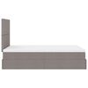 vidaXL Ottoman bed met matras 120x190 cm stof taupe