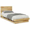 vidaXL Bedframe hoofdeinde zonder matras 100x200 cm massief hout eiken