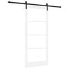 vidaXL Schuifdeur ORKDAL Wit 93 x 211 cm Massief grenenhout en glas