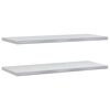 vidaXL Wandschappen 2 st 100x40 cm roestvrijstaal zilverkleurig