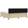 vidaXL Boxspringbed Lichtgrijs en wit. 200 x 200 cm Katoen Stof