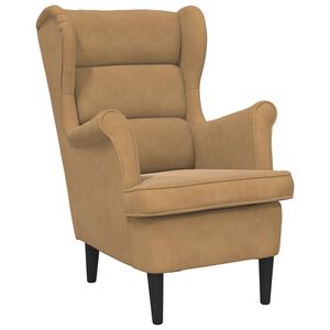 vidaXL Fauteuil fluweel bruin
