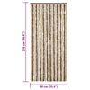vidaXL Vliegengordijn 90x220 cm chenille donkerbruin en beige