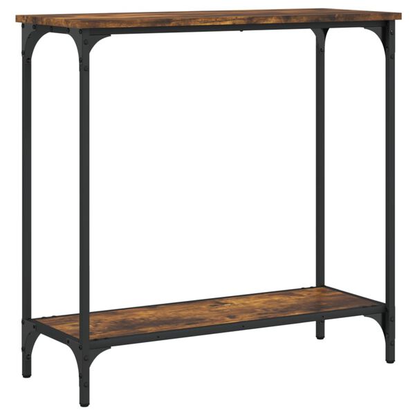 vidaXL Wandtafel 75x30,5x75 cm bewerkt hout gerookt eikenkleurig