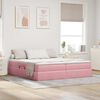 vidaXL Opbergbed met matras met matras Roze 200 x 200 cm Fluweel