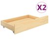 vidaXL Bedframe met 2 lades massief grenenhout 160x200 cm