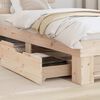 vidaXL Bedframe met hoofdeinde Naturel 75 x 190 cm Massief grenenhout