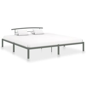 vidaXL Bedframe metaal grijs 180x200 cm