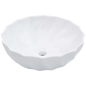 vidaXL Wastafel 46x17 cm keramiek wit
