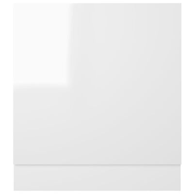 vidaXL Vaatwasserpaneel 59,5x3x67 cm spaanplaat hoogglans wit