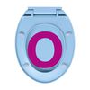 vidaXL Toiletbril soft-close en quick-release ovaal blauw
