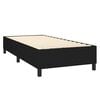 vidaXL Boxspring met matras stof zwart 100x200 cm