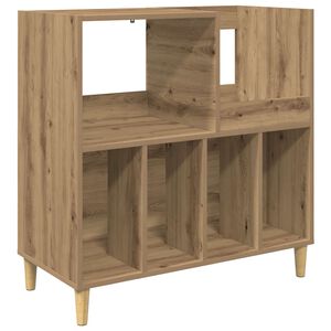 vidaXL Platenspeler Steun Artisanaal eiken 82 x 39,5 x 82,5 cm