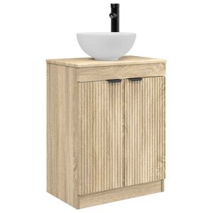 vidaXL Badkamermeubel met Wasbak Sonoma Eiken 54 x 35 x 83 cm