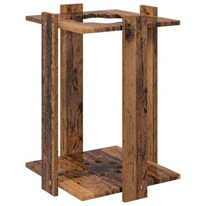 vidaXL Hengelhouder Bewerkt hout 42 x 43 x 60 cm Oud hout