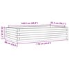 vidaXL Plantenbak 110x60x23 cm massief grenenhout wasbruin