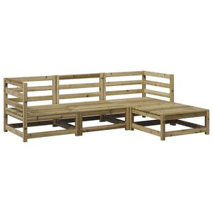 vidaXL 4-delige Loungeset ge&iuml;mpregneerd grenenhout