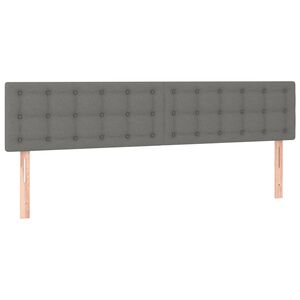vidaXL Hoofdborden 180x5x78/88 cm stof donkergrijs