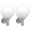 vidaXL Buiten Wandlamp 2 st Zilver 28 x 25 x 38 cm