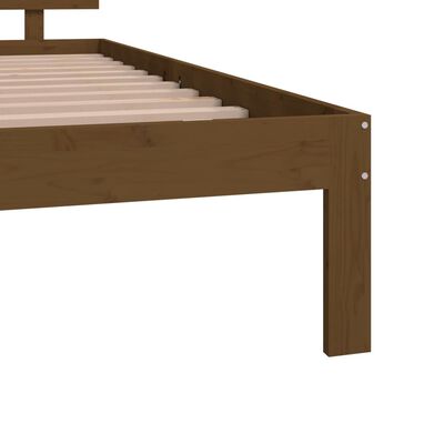 vidaXL Bedframe massief hout honingbruin 120x190 cm