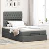 vidaXL Ottoman bed met matras en LED's 120x190 cm stof donkergrijs