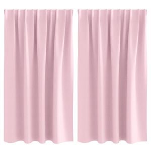 vidaXL Zwart-out Gordijnen met Ringen 2 st Babyroze 140 x 140 cm