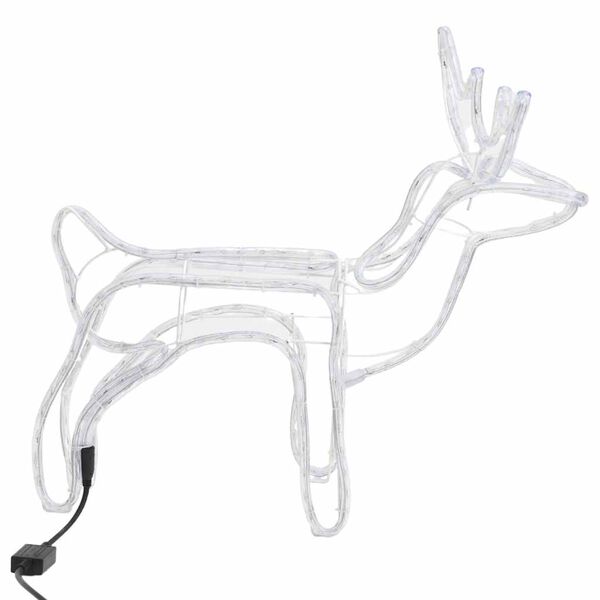 vidaXL Kerstfiguur rendier 2 st 60x30x60 cm warmwit