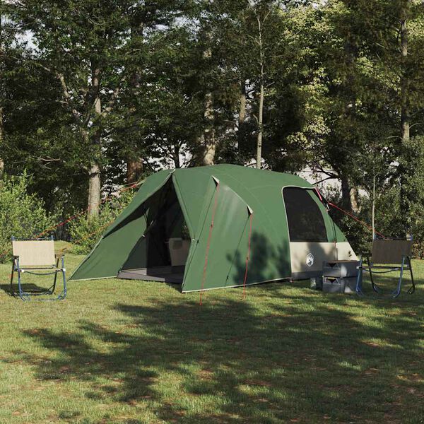 vidaXL Koepeltent met afneembare regenhoes Groen 455 x 252 x 178 cm