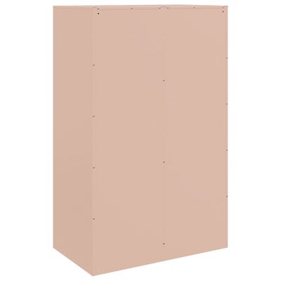 vidaXL Dressoir 67x39x107 cm staal roze