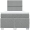 vidaXL Boxspring met matras stof lichtgrijs 120x200 cm