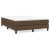 vidaXL Boxspring met matras stof donkerbruin 140x200 cm