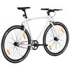 vidaXL Fiets met vaste versnelling 700 c 59 cm wit en zwart