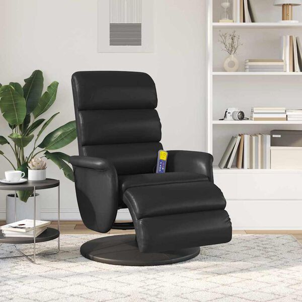 vidaXL Massage Recliner Stoel Zwart 71 x 98 x 106 cm Nep Leer