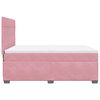 vidaXL Boxspring met matras fluweel roze 140x200 cm