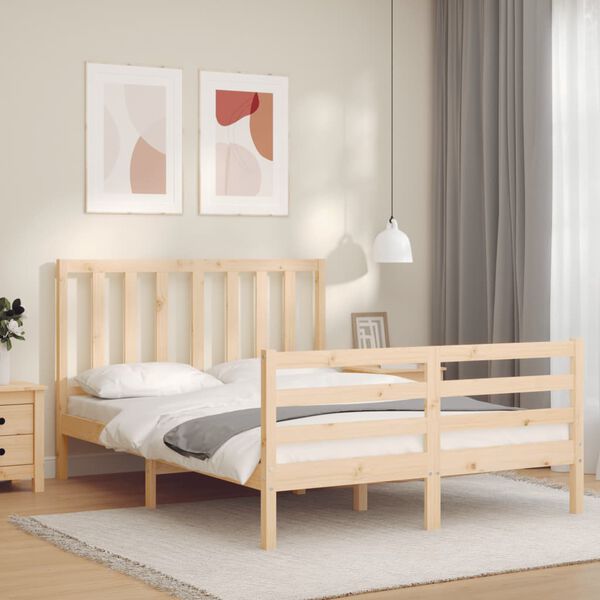 vidaXL Bedframe zonder matras massief grenenhout 120x200 cm