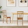vidaXL Eetkamerstoel 2 pcs Naturel Massief Rubberhout