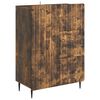 vidaXL Dressoir Gerookt eiken 66 x 34,5 x 91,5 cm Bewerkt hout