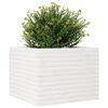 vidaXL Plantenbak 60x60x46 cm massief grenenhout wit